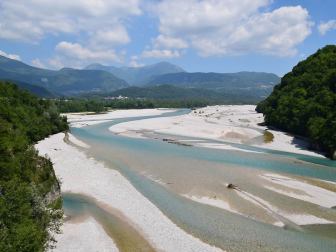 Der Tagliamento auf dem Weg nach Pinzano