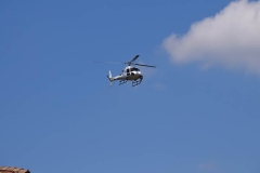 Hubschrauber für die TV-Bilder