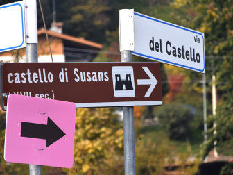 Giro d'Italia beim Castello di Susans